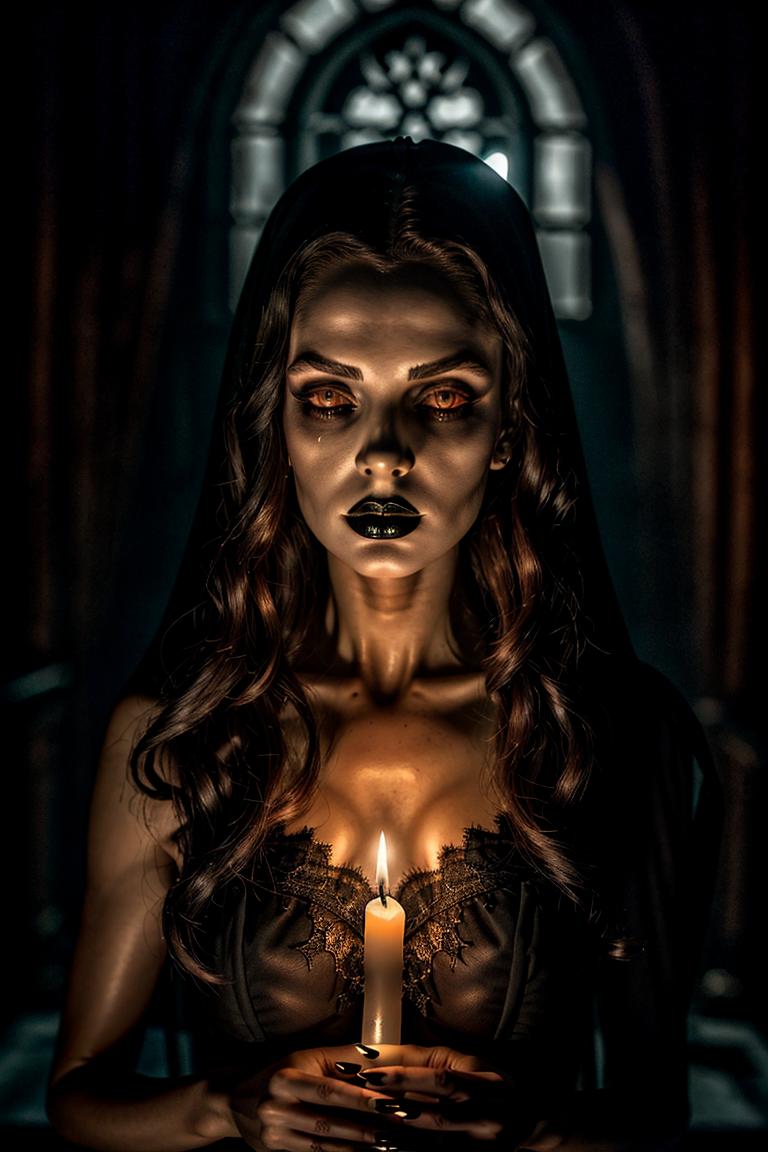 intense stare under light