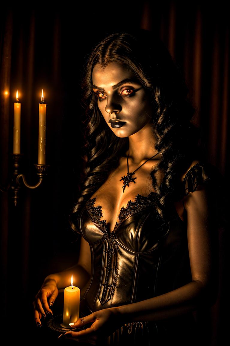 moody dark fashion portrait