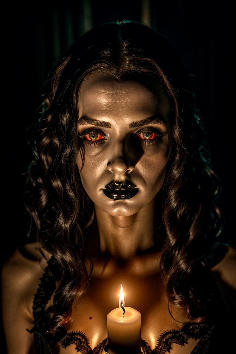 moody dark fashion portrait