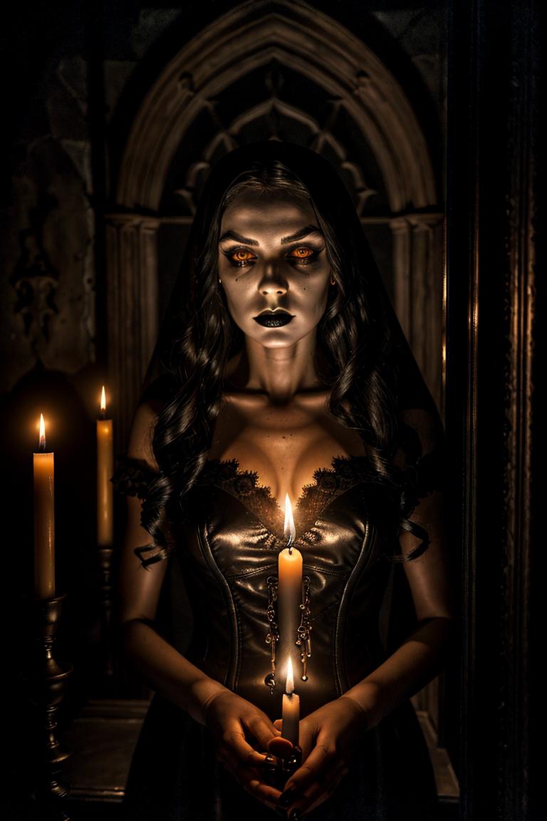 moody dark fashion portrait