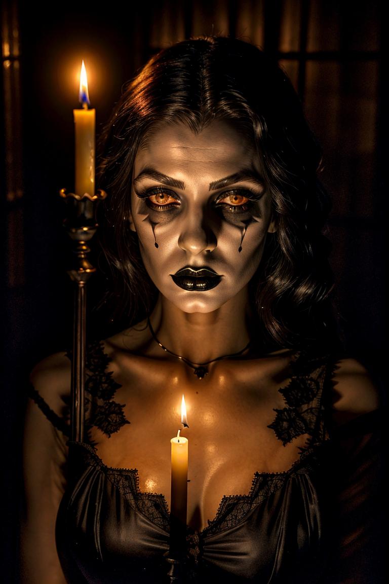 intense stare under light