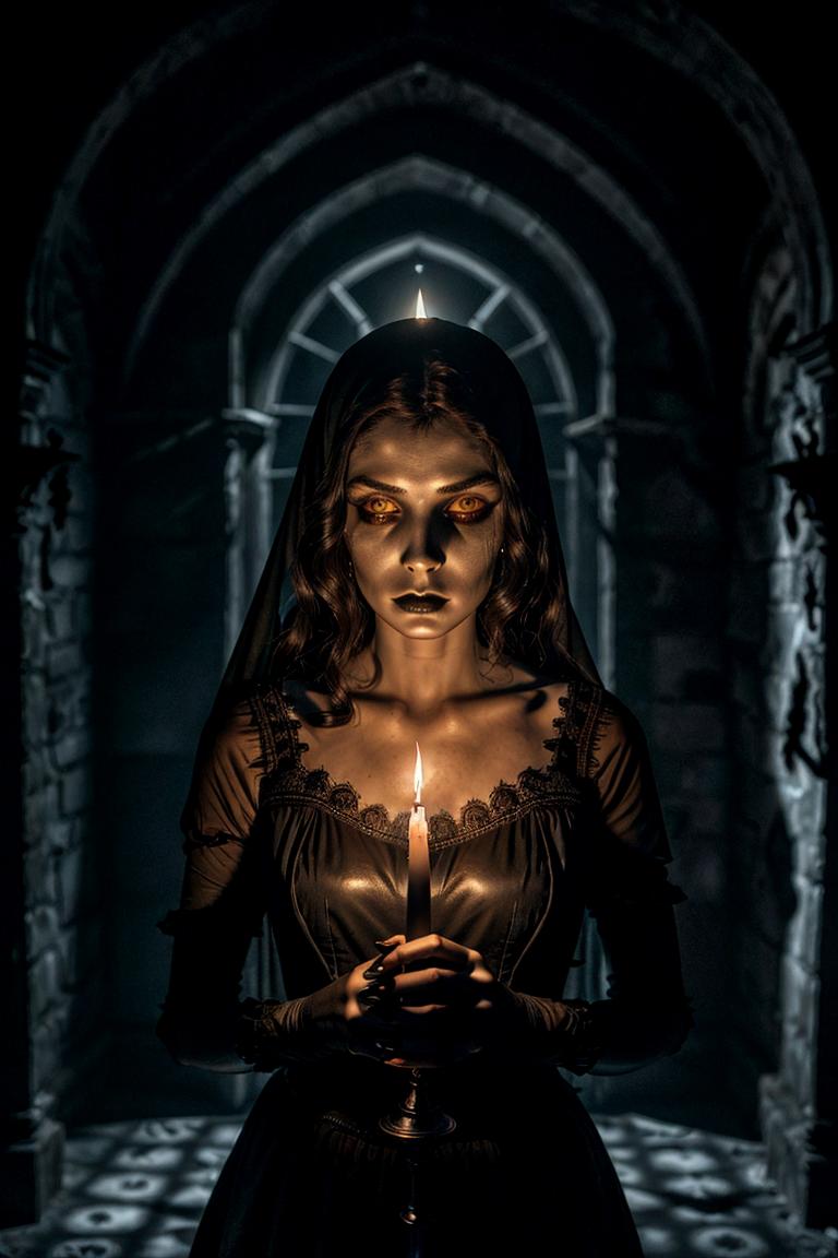 moody dark fashion portrait