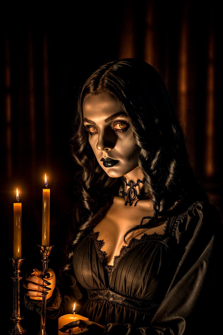 intense stare under light