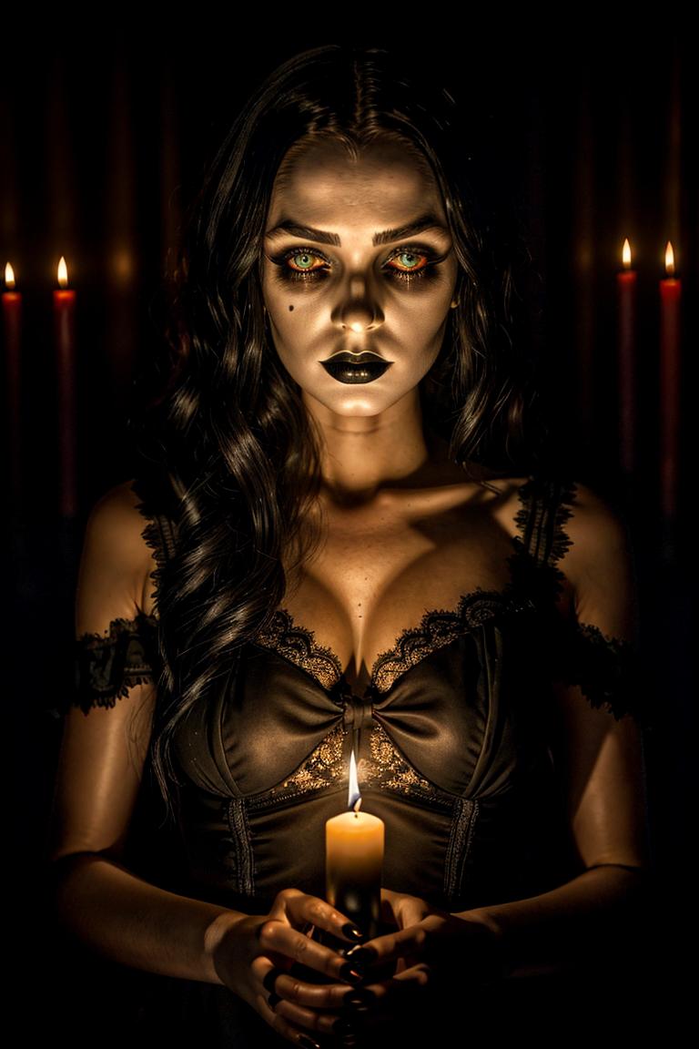 moody dark fashion portrait