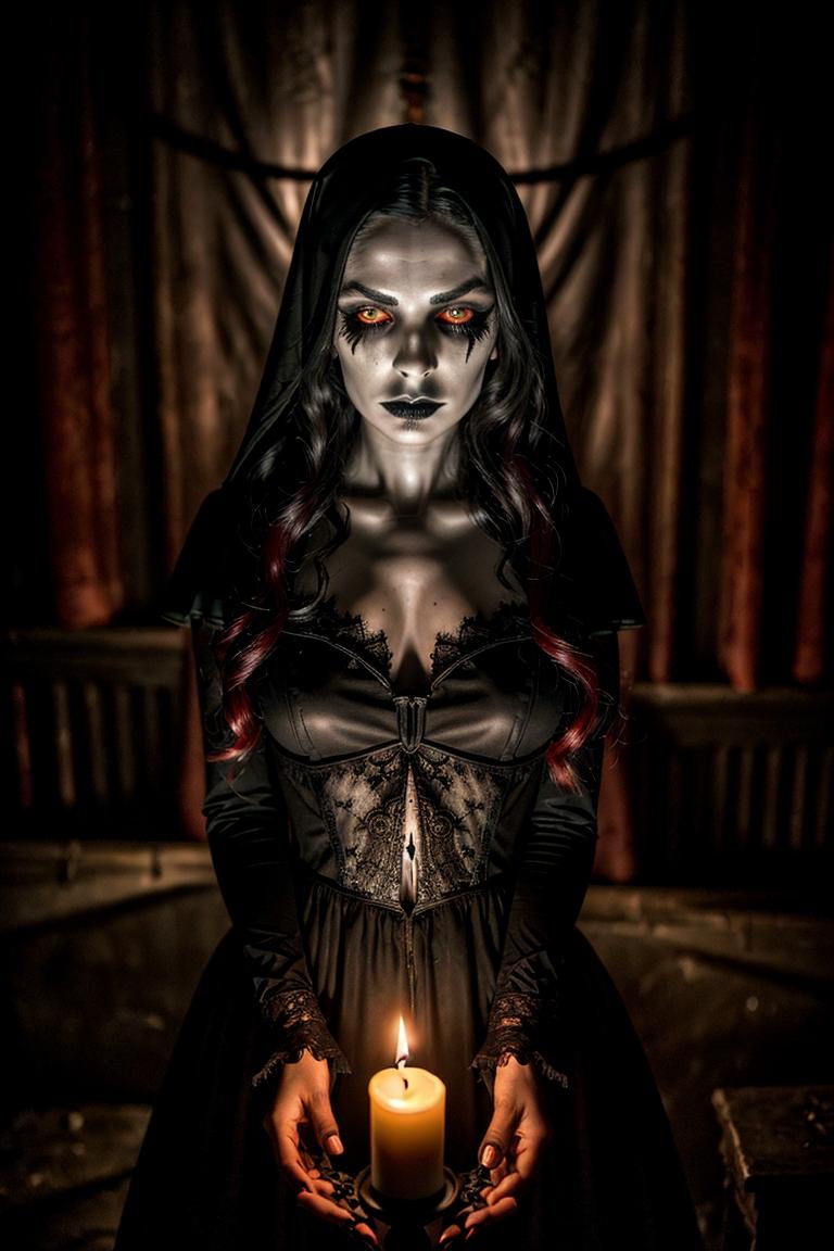 intense stare under light