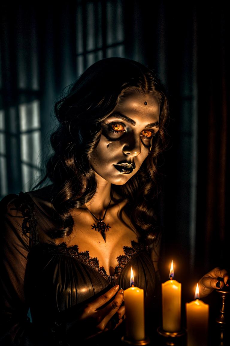 moody dark fashion portrait