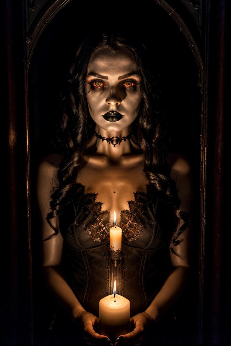 moody dark fashion portrait