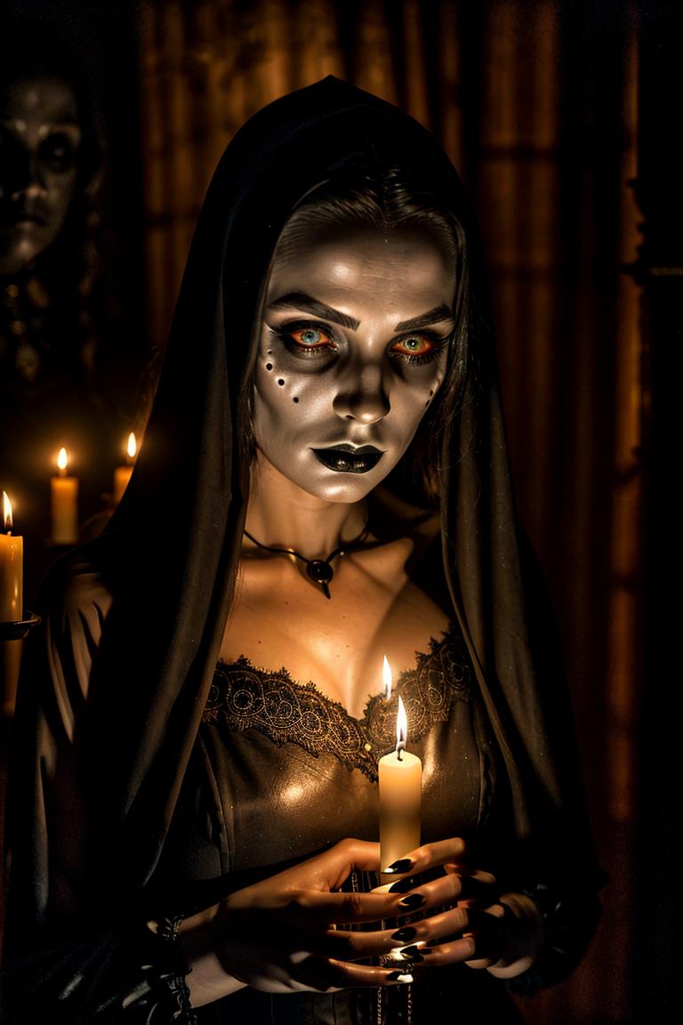 intense stare under light