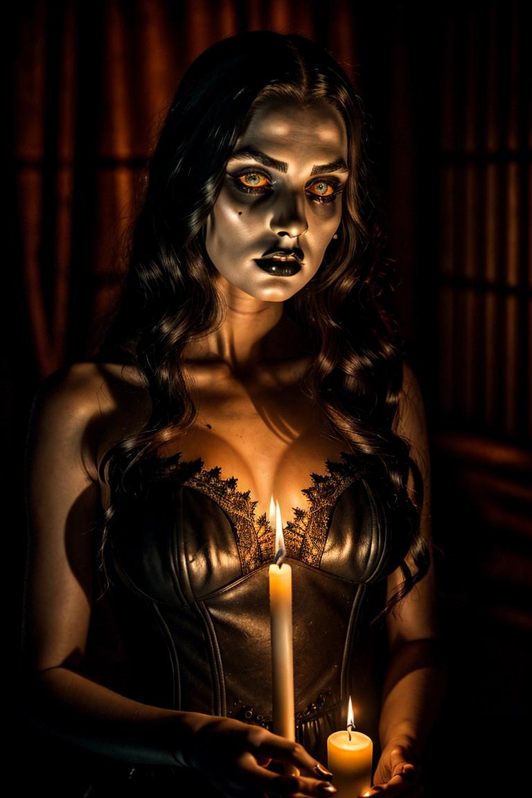 moody dark fashion portrait