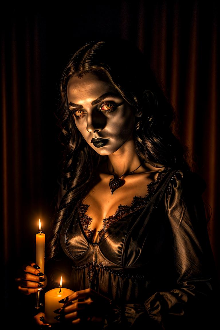 moody dark fashion portrait