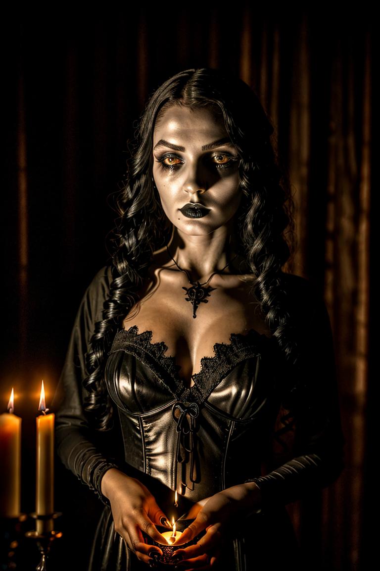 moody dark fashion portrait