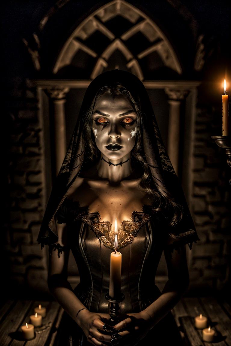 high contrast dramatic face