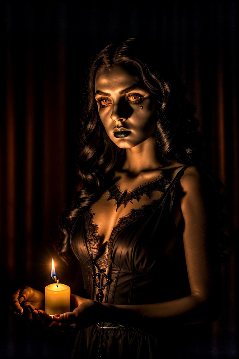 mystery woman in silhouette