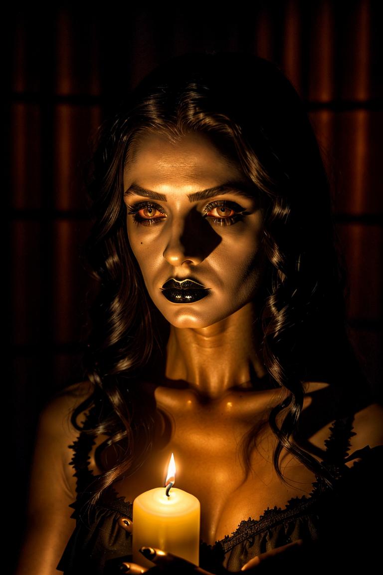 intense stare under light