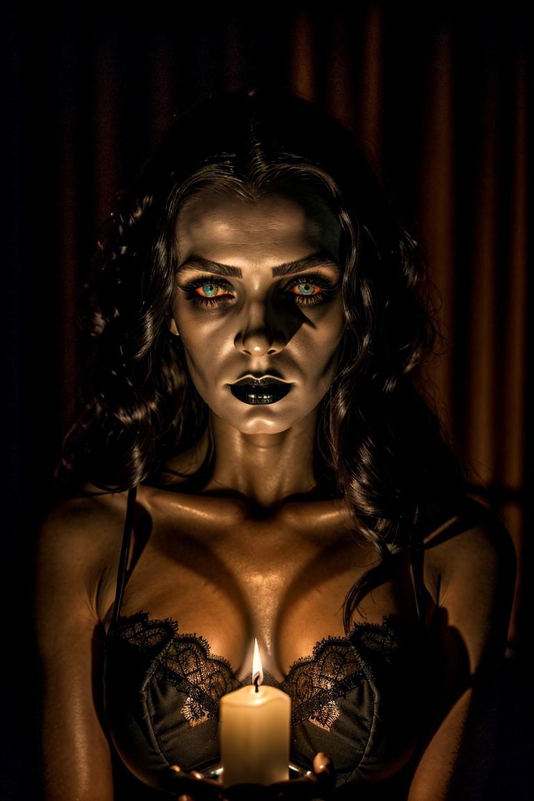 intense stare under light