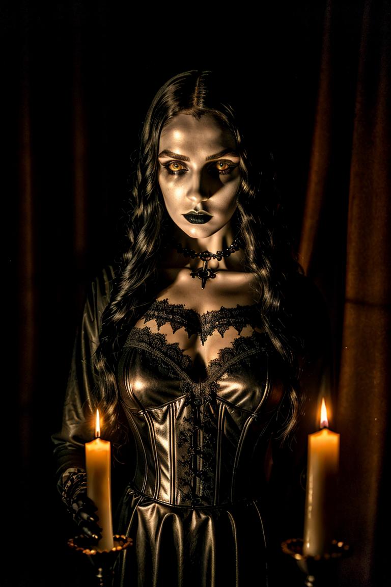 moody dark fashion portrait