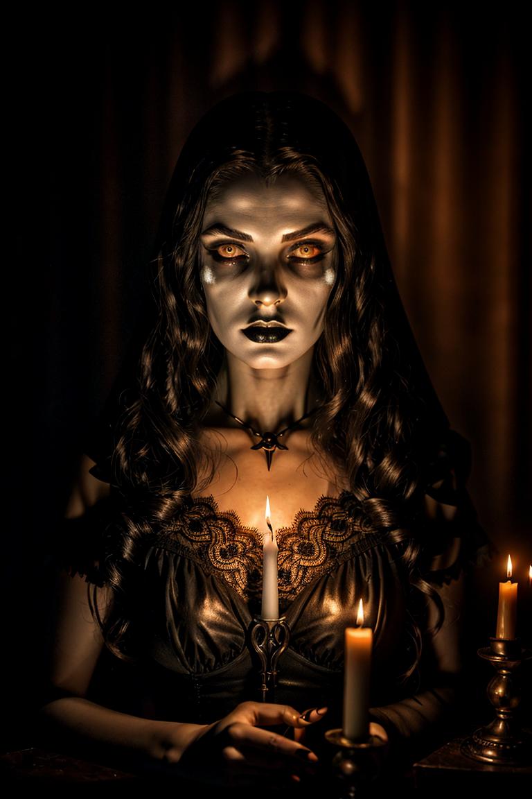 intense stare under light