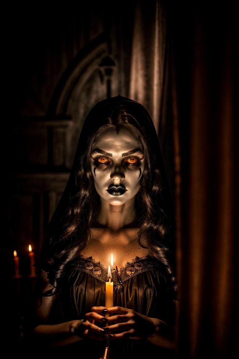 moody dark fashion portrait