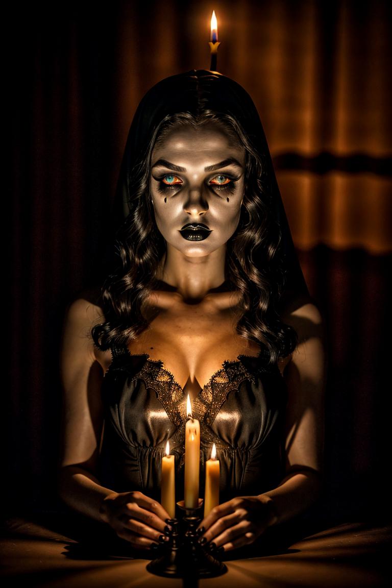 moody dark fashion portrait