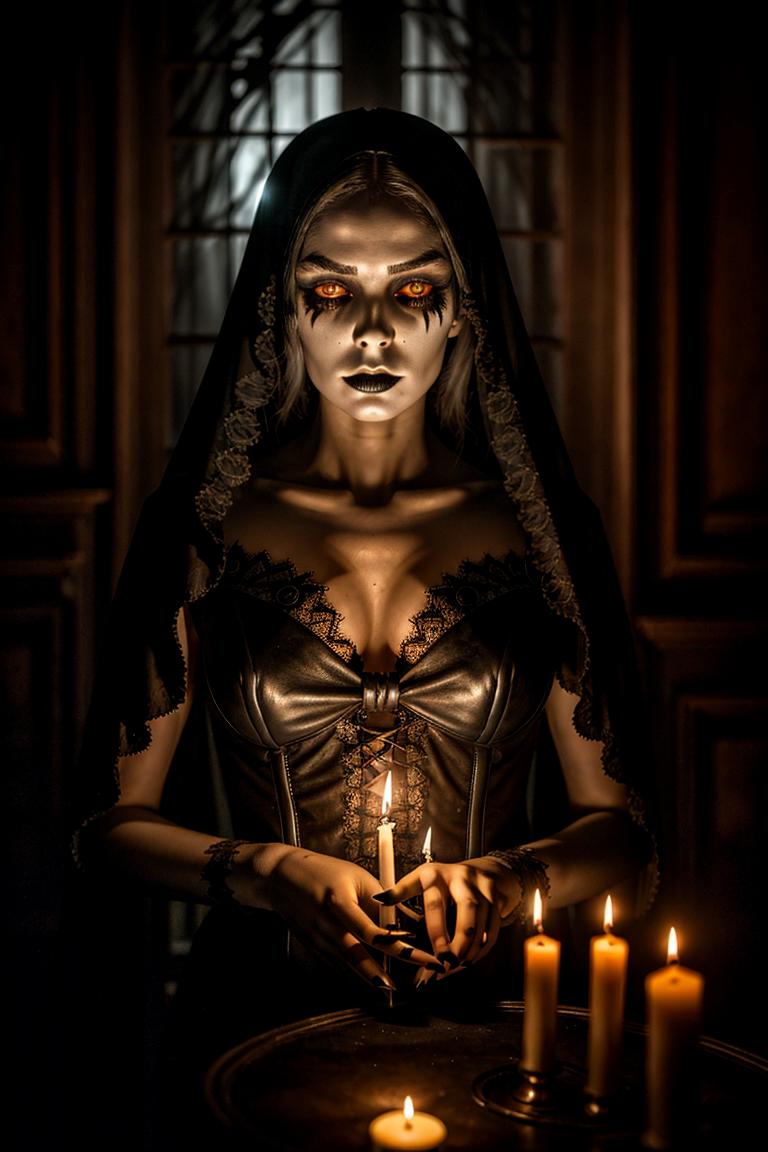 high contrast dramatic face