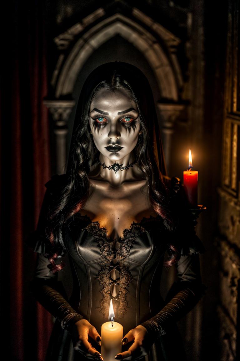 intense stare under light