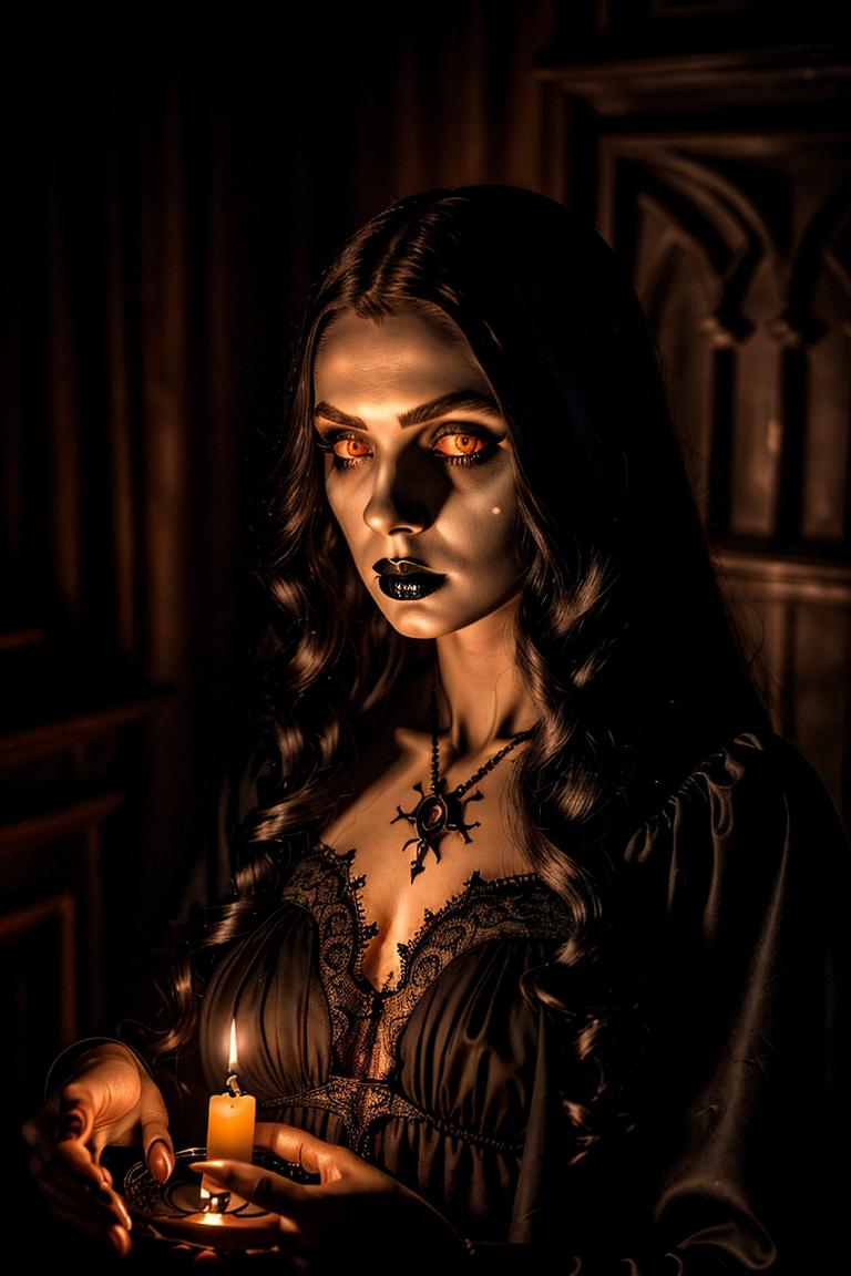 moody dark fashion portrait