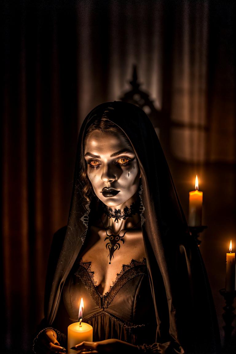 high contrast dramatic face