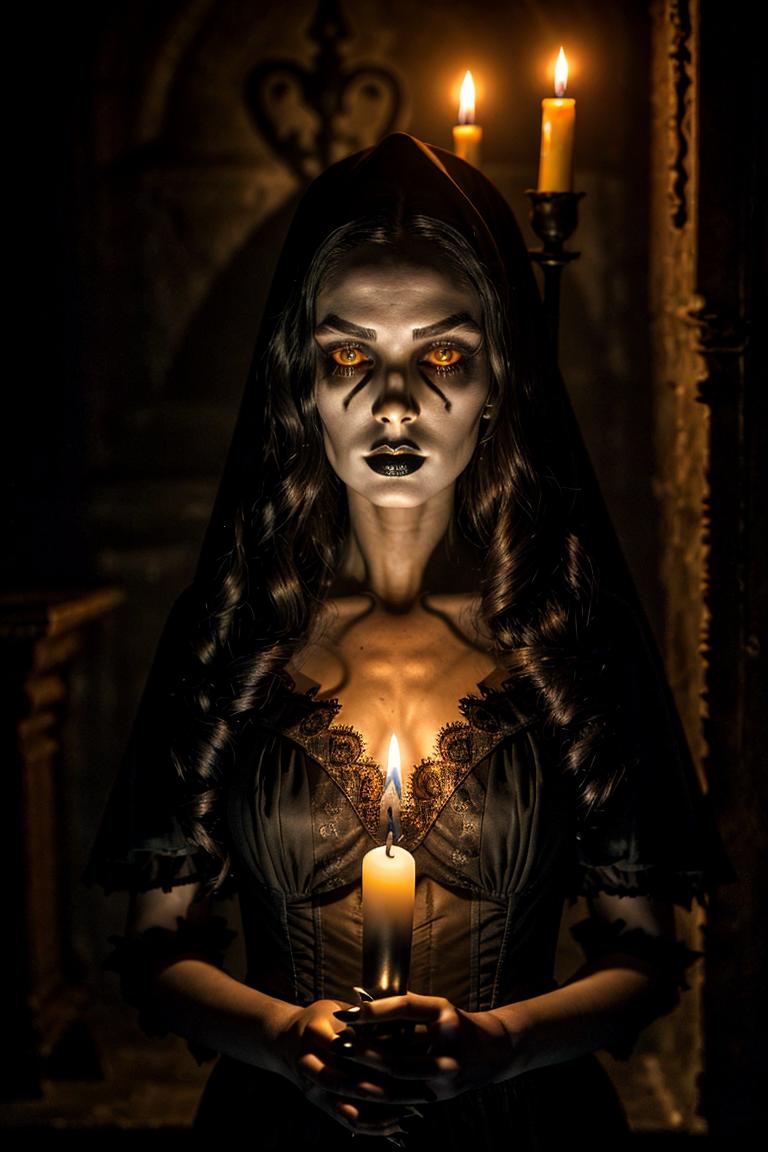 intense stare under light