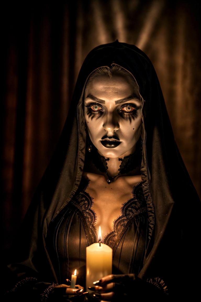 moody dark fashion portrait