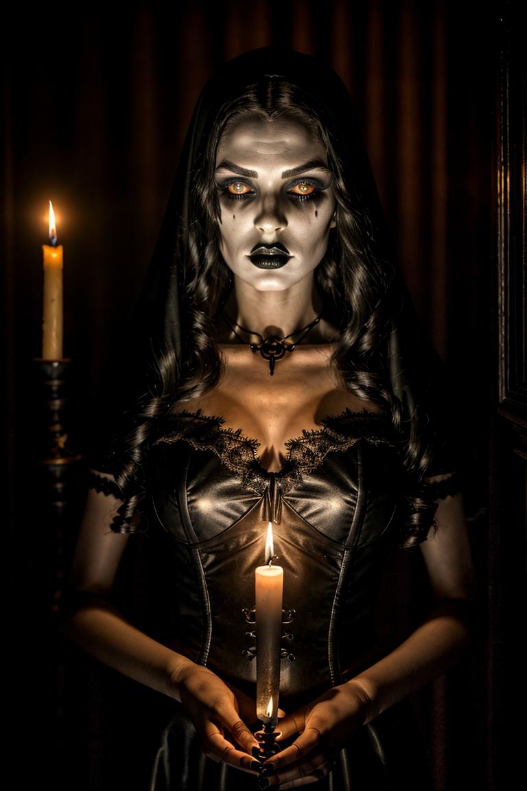 moody dark fashion portrait