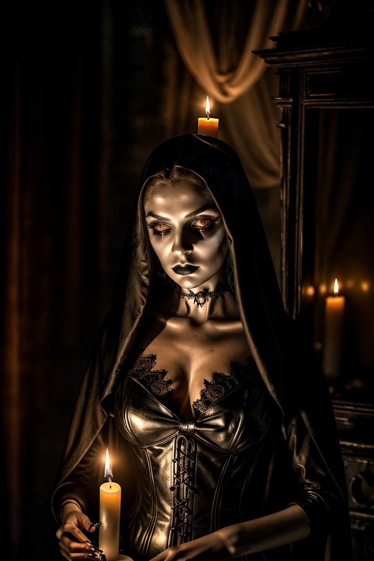 high contrast dramatic face