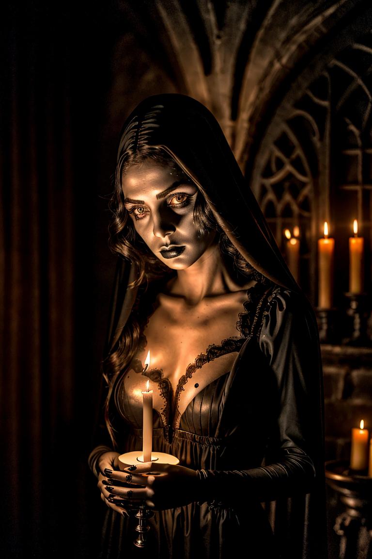 high contrast dramatic face