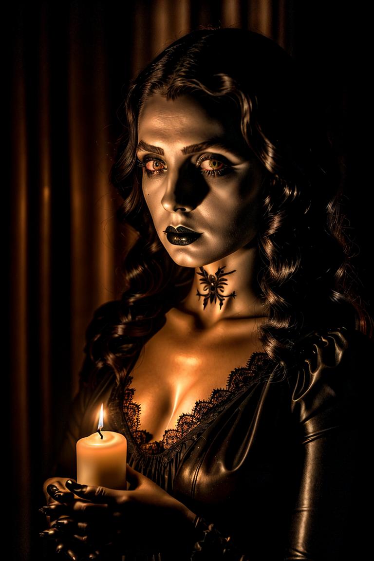 dark tones emotional portrait