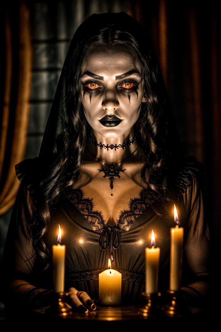 moody dark fashion portrait