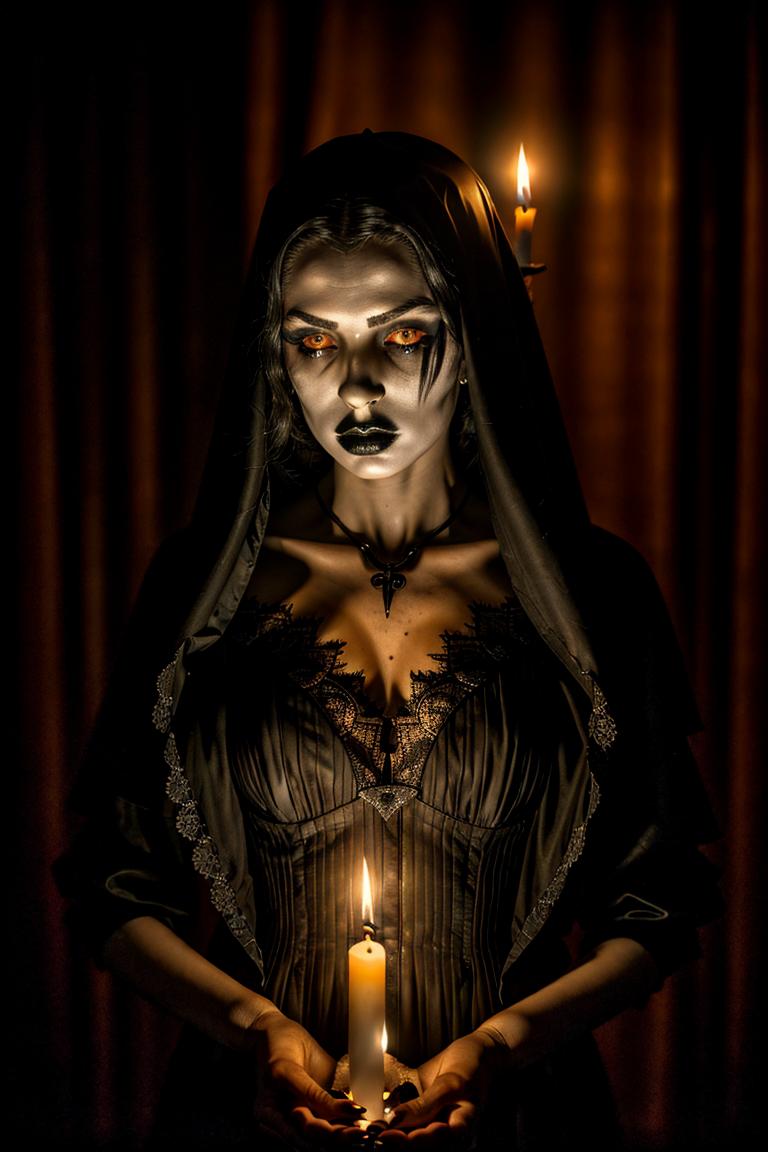 moody dark fashion portrait