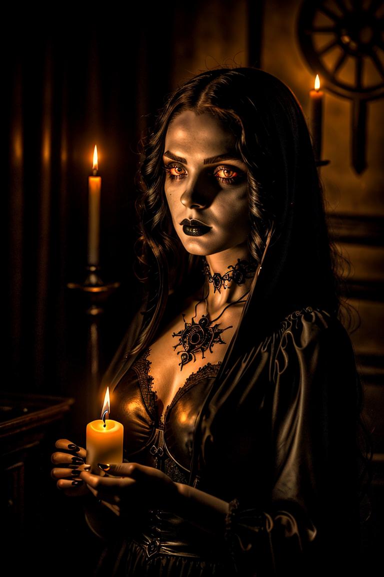 high contrast dramatic face