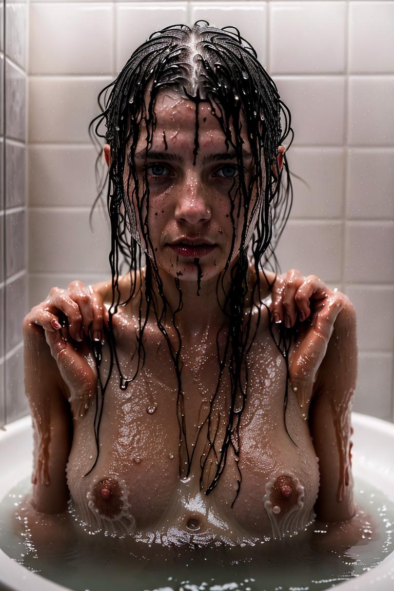 steamy bathroom aesthetic photo