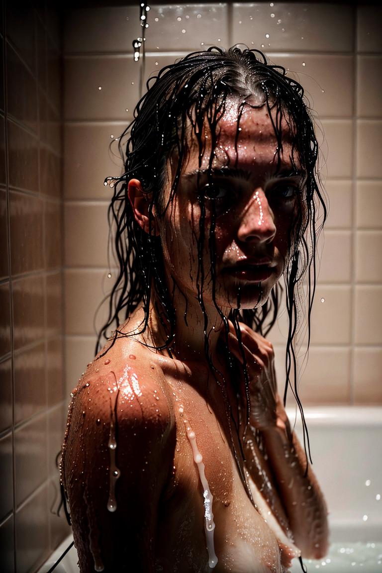 relaxed bath moment photo