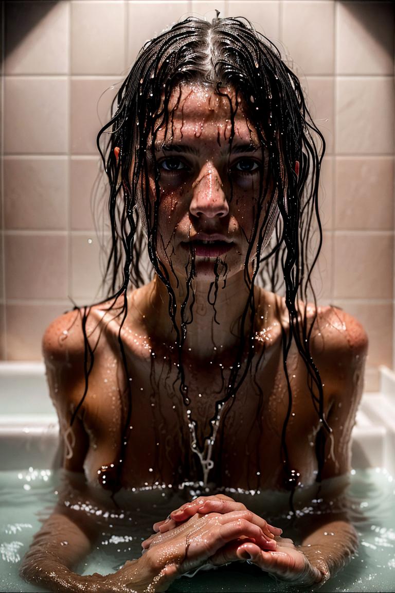 steamy bathroom aesthetic photo