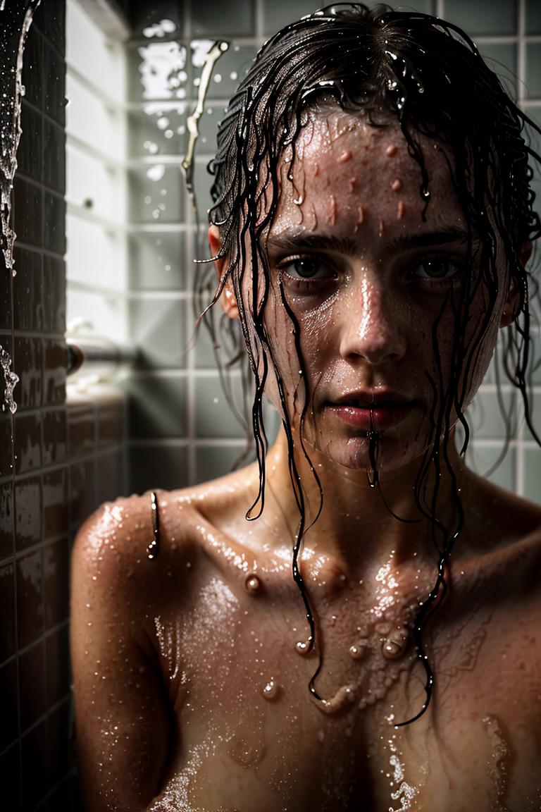 bathroom light moody composition