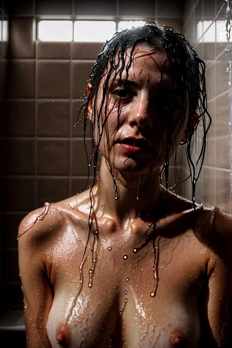 wet hair sensual mood portrait