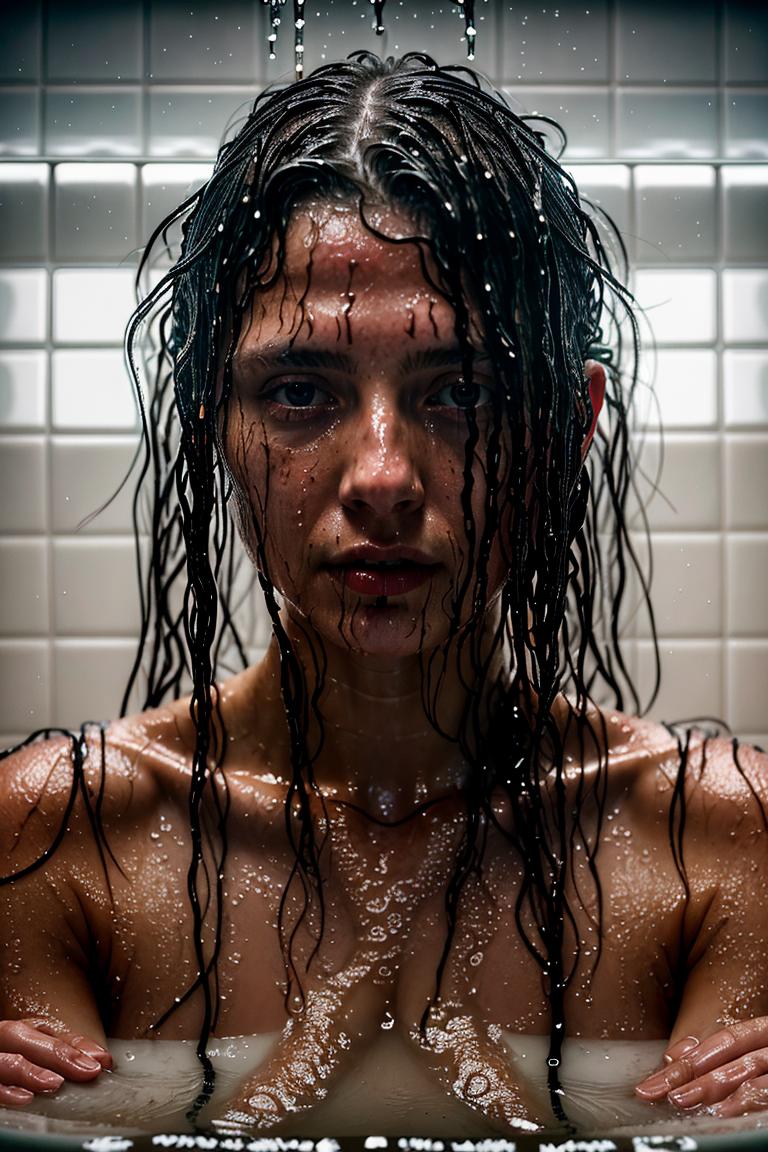 relaxed bath moment photo