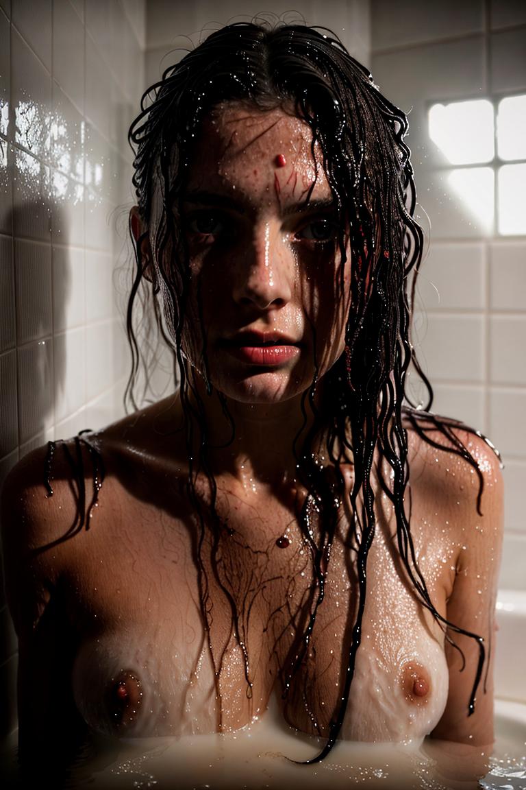 steamy bathroom aesthetic photo