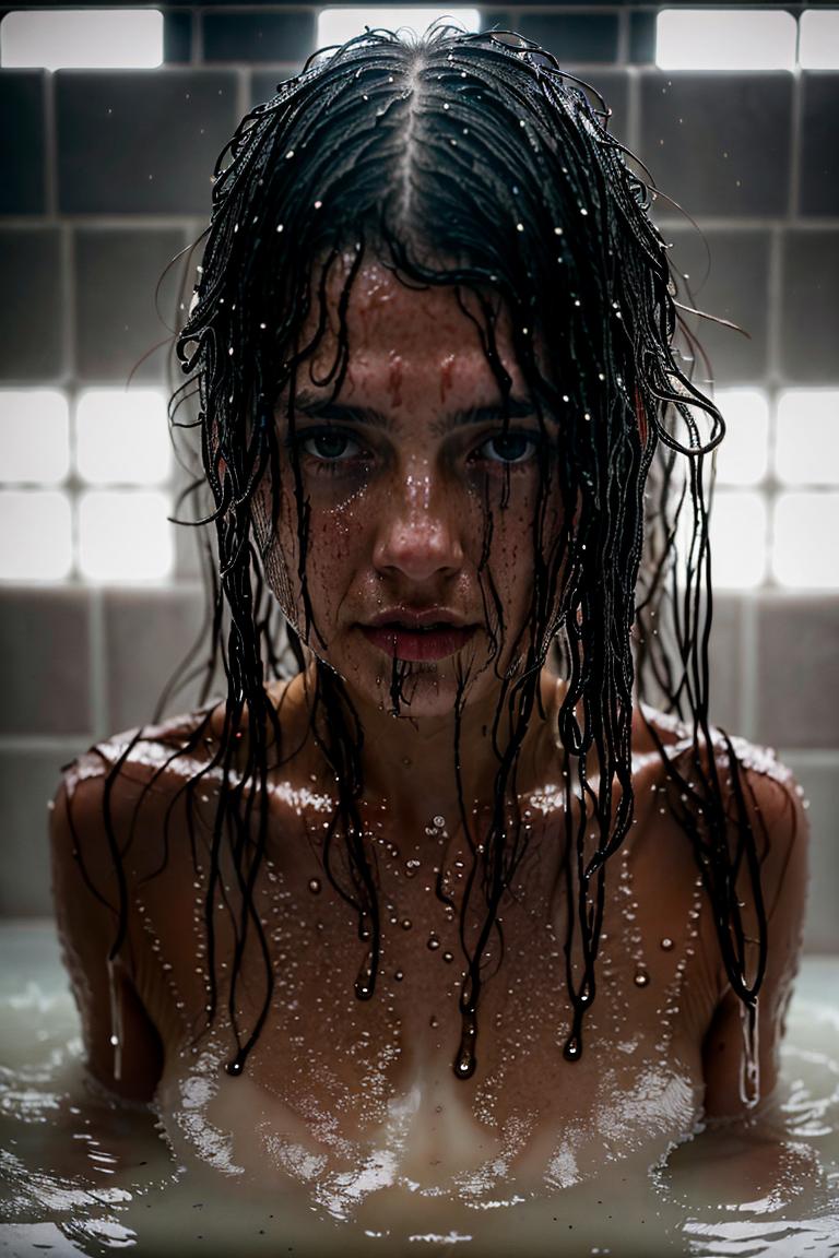 relaxed bath moment photo