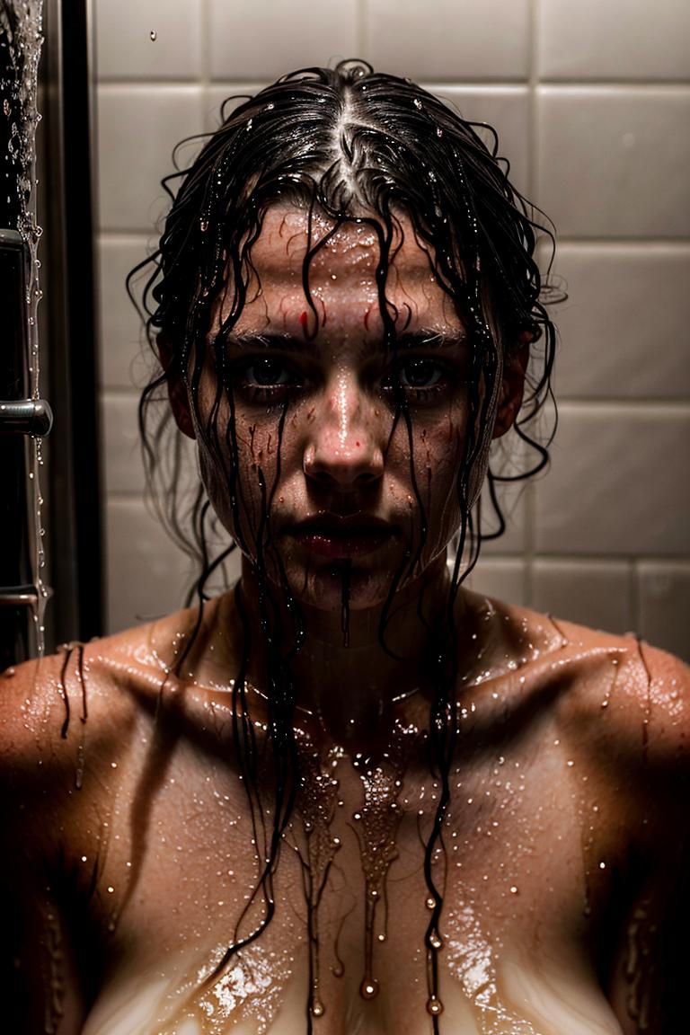 wet hair sensual mood portrait