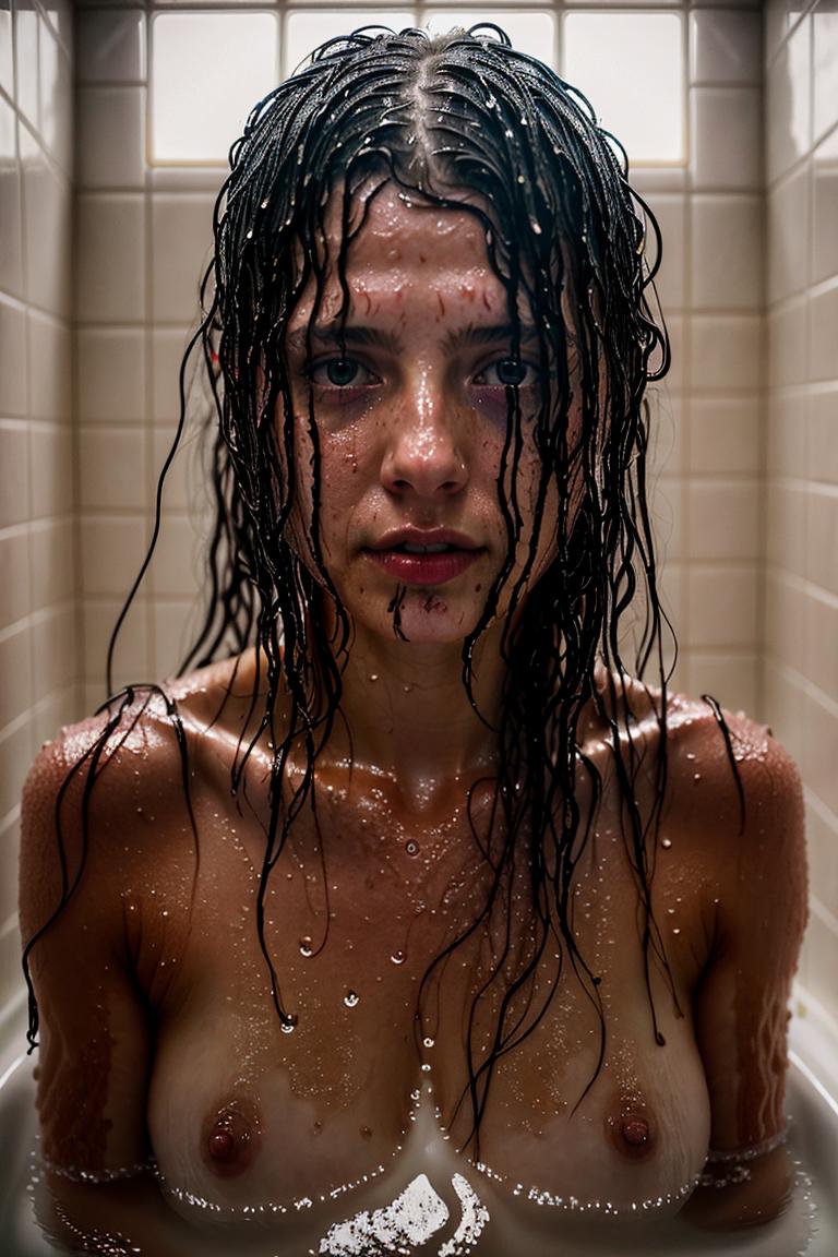 relaxed bath moment photo