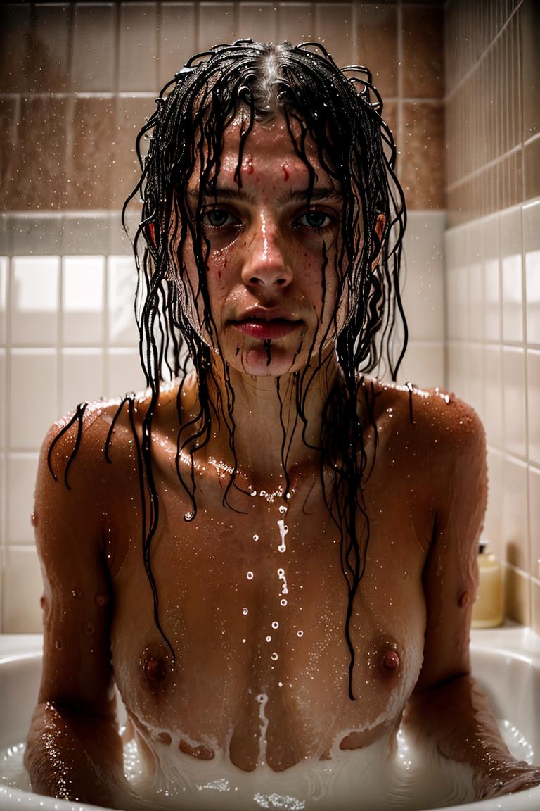 towel wrapped beauty shot