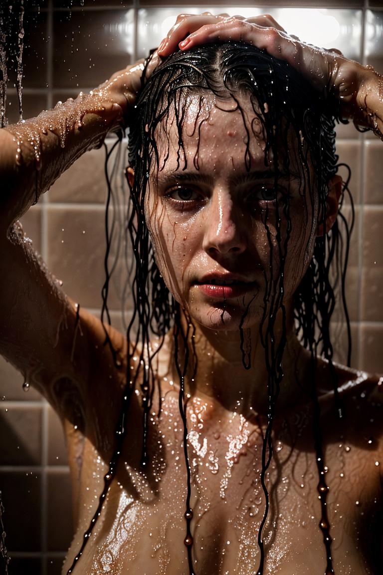 bathroom light moody composition