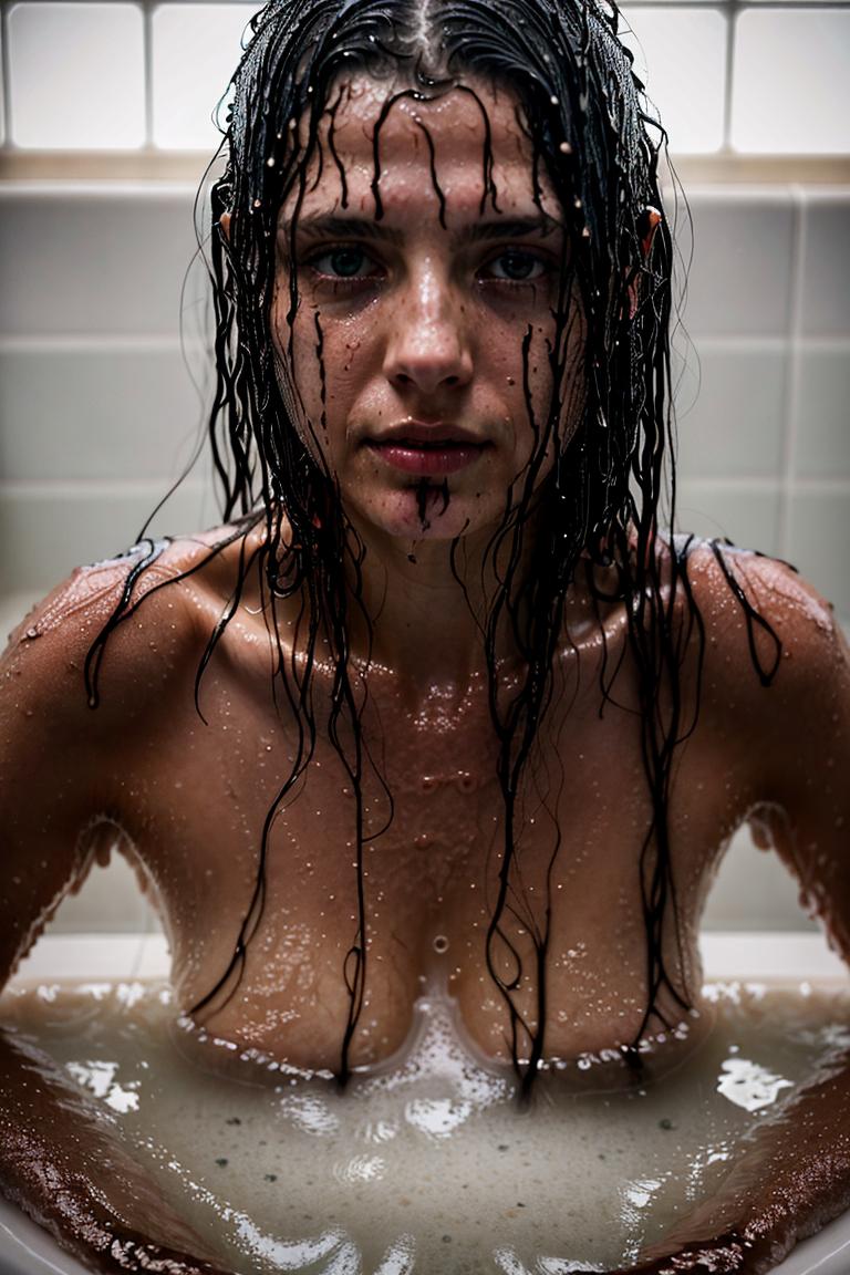 bathroom light moody composition