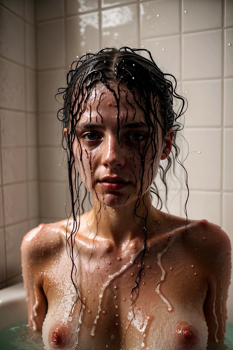 bathroom light moody composition